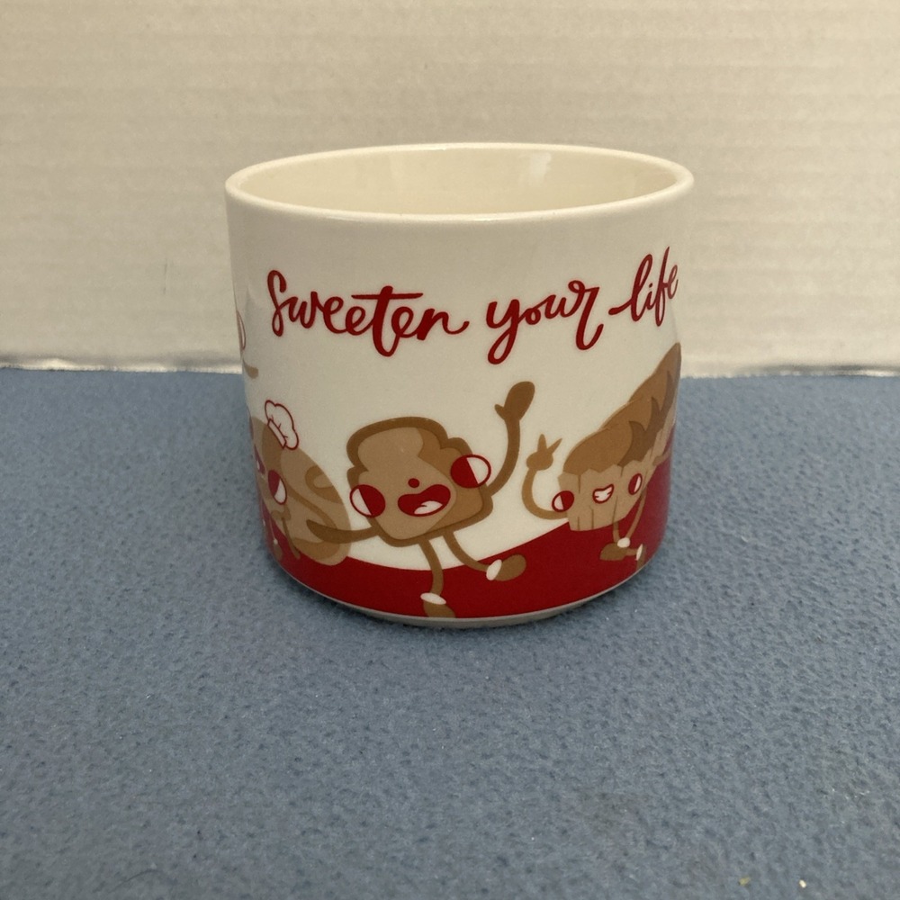 85°C Bakery Multicolor "Sweeten Your Life" Smiling Pastries 14oz Coffee/Tea Mug